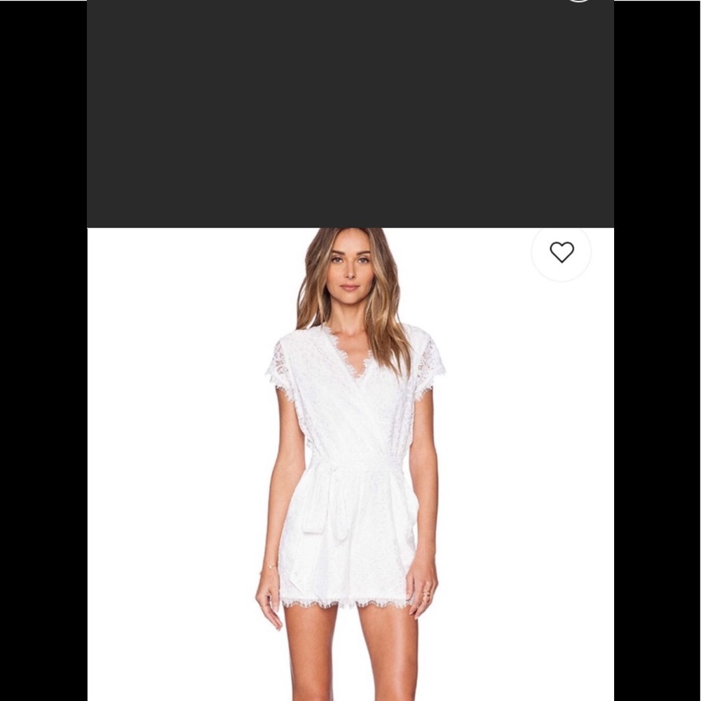 DVF lace white romper size 8